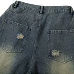 Pantalones vaqueros holgados con estampado de serpiente