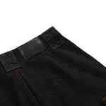 Raw Indigo Multi-Pocket Layered Denim Bermuda Shorts