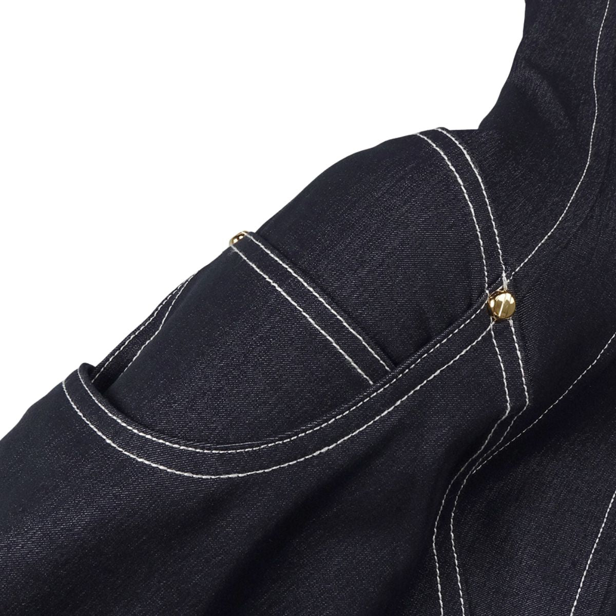 Falda vaquera con bordado de perlas y lavado vintage