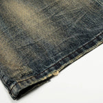 Vintage Heavy-Wash Ripped Deconstructed Baggy Wide-Leg Jeans