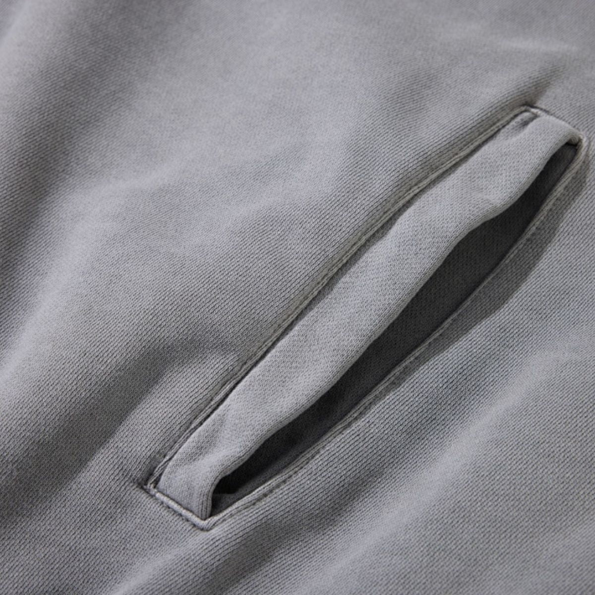 Heavyweight Cotton Stand Collar Washed Full‑Zip Sweatshirt