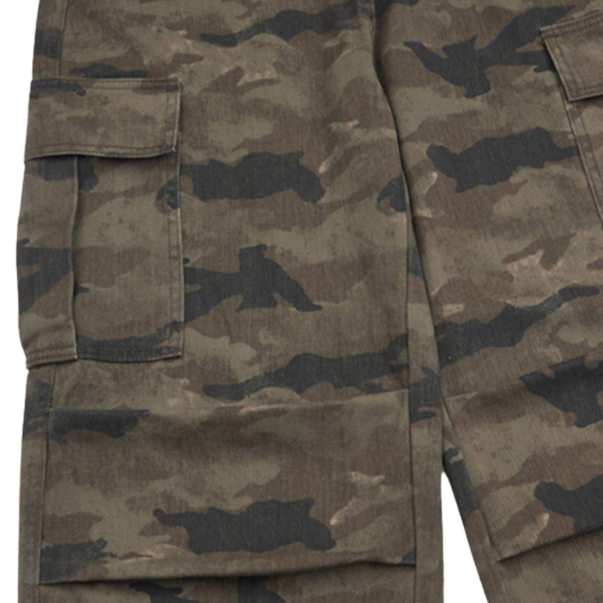Vintage Camo Heavy Wash Relaxed Cargo Pants