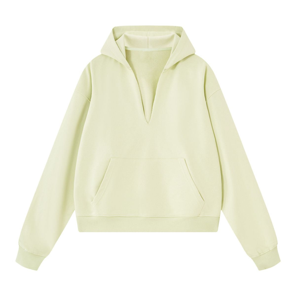 Old Money Drop‑Shoulder Loose V‑Neck Hoodie