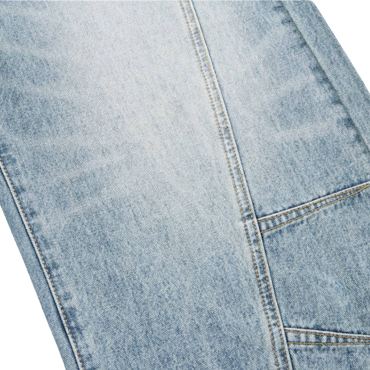 Vintage Washed High Waist Distressed Relaxed Straight Leg Denim Jeans