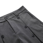 Vintage Pinstripe Wide Leg Cropped Trousers