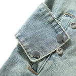 Shorts vaqueros con mariposas bordadas y adornados con perlas