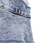 Spaghetti Straps Patchwork Denim Maxi Dress