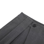 Vintage Asymmetrical Wide Leg Cropped Suit Shorts