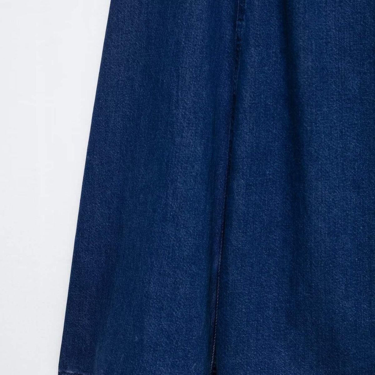Square Neck Strappy Denim Maxi Dress