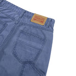 Vintage Washed Faded French‑Blue Wide‑Leg Pants