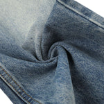 Washed Blue Lightning Design Relaxed Vintage Denim Jeans