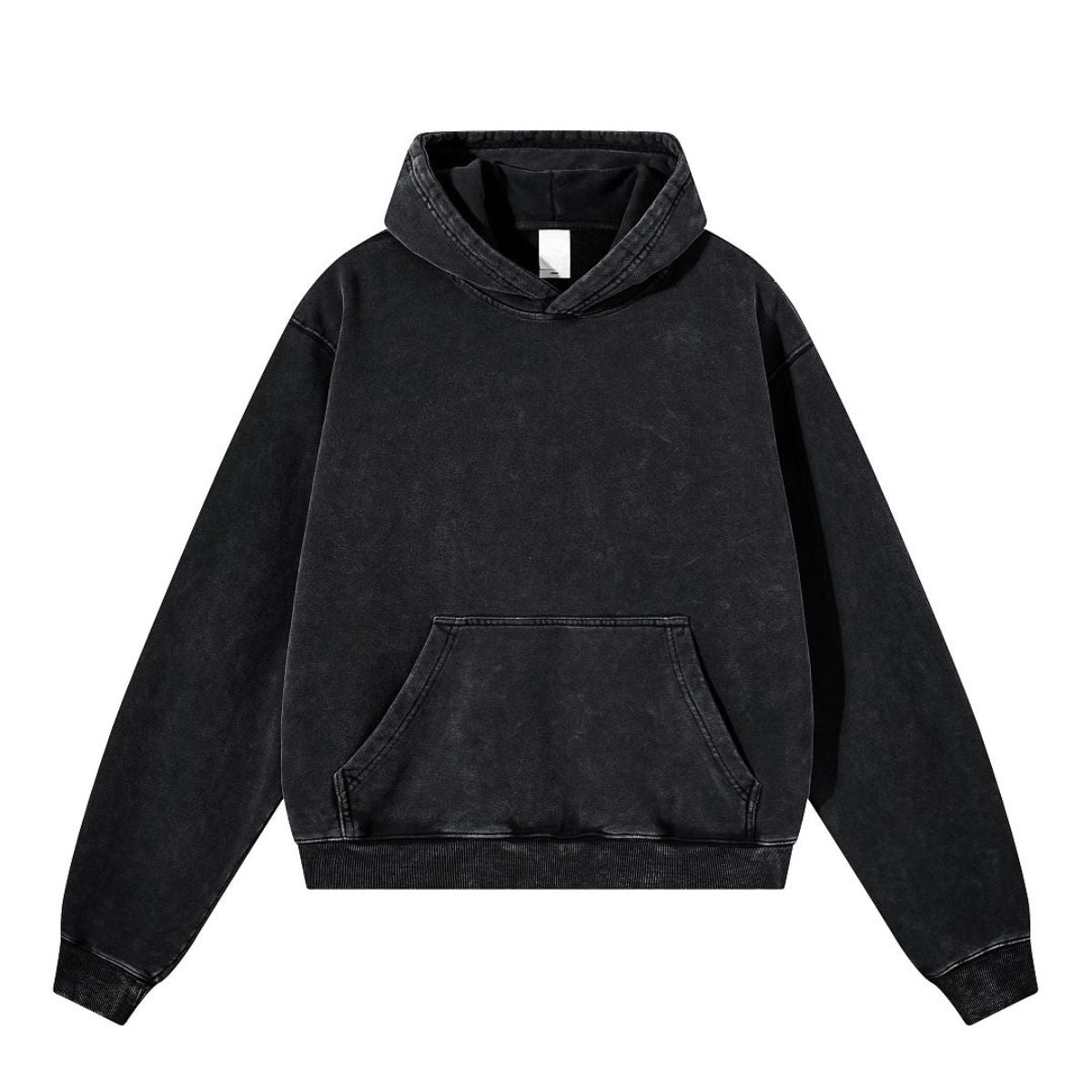 Snow Wash Vintage Distressed Ripped Hoodie