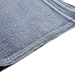 Vintage Washed Textured Denim Bermuda Shorts