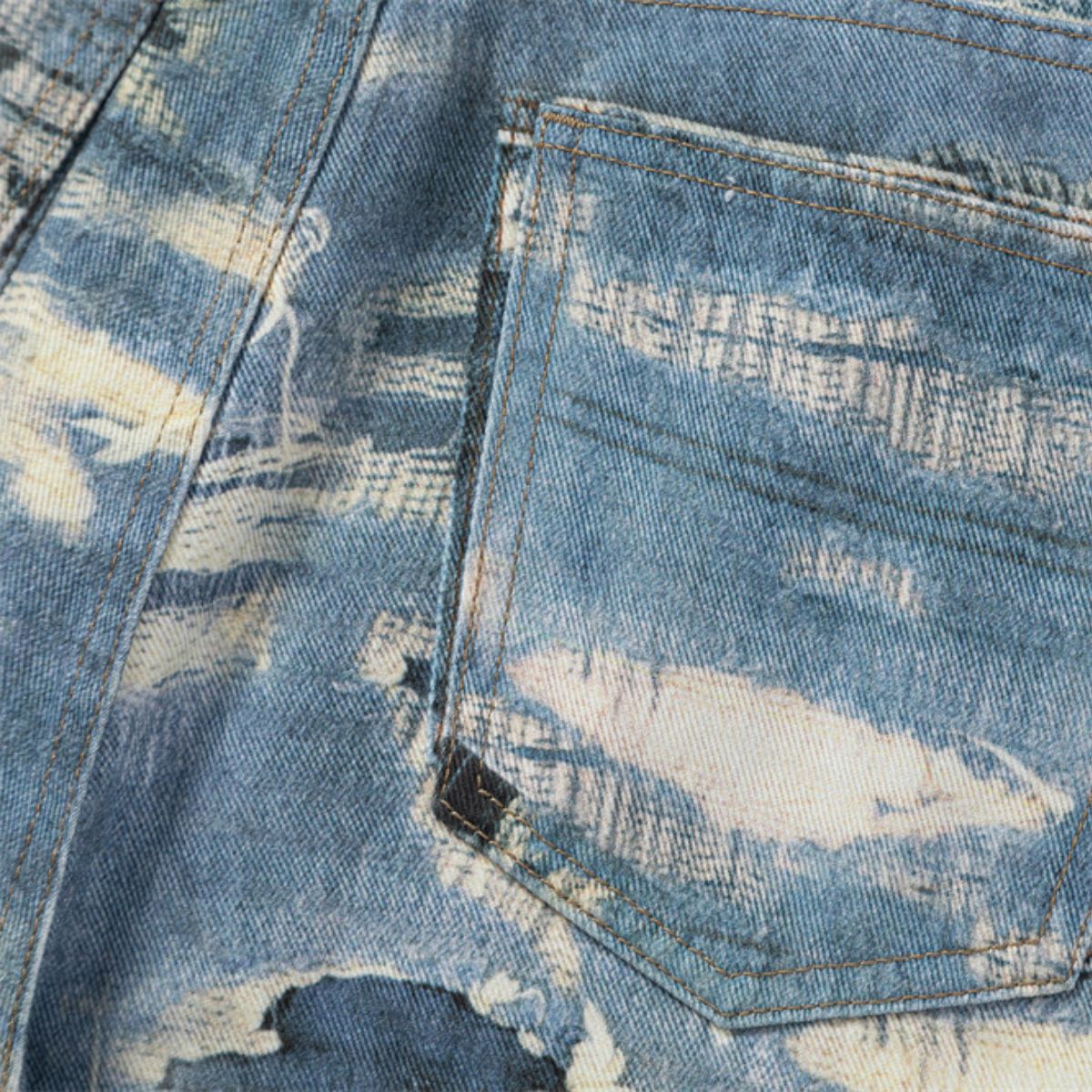 Smoke Rise Straight Leg Repaired & Distressed Jeans