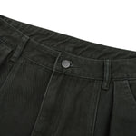 Relaxed Fit Seam Accent Wide‑Leg Trousers