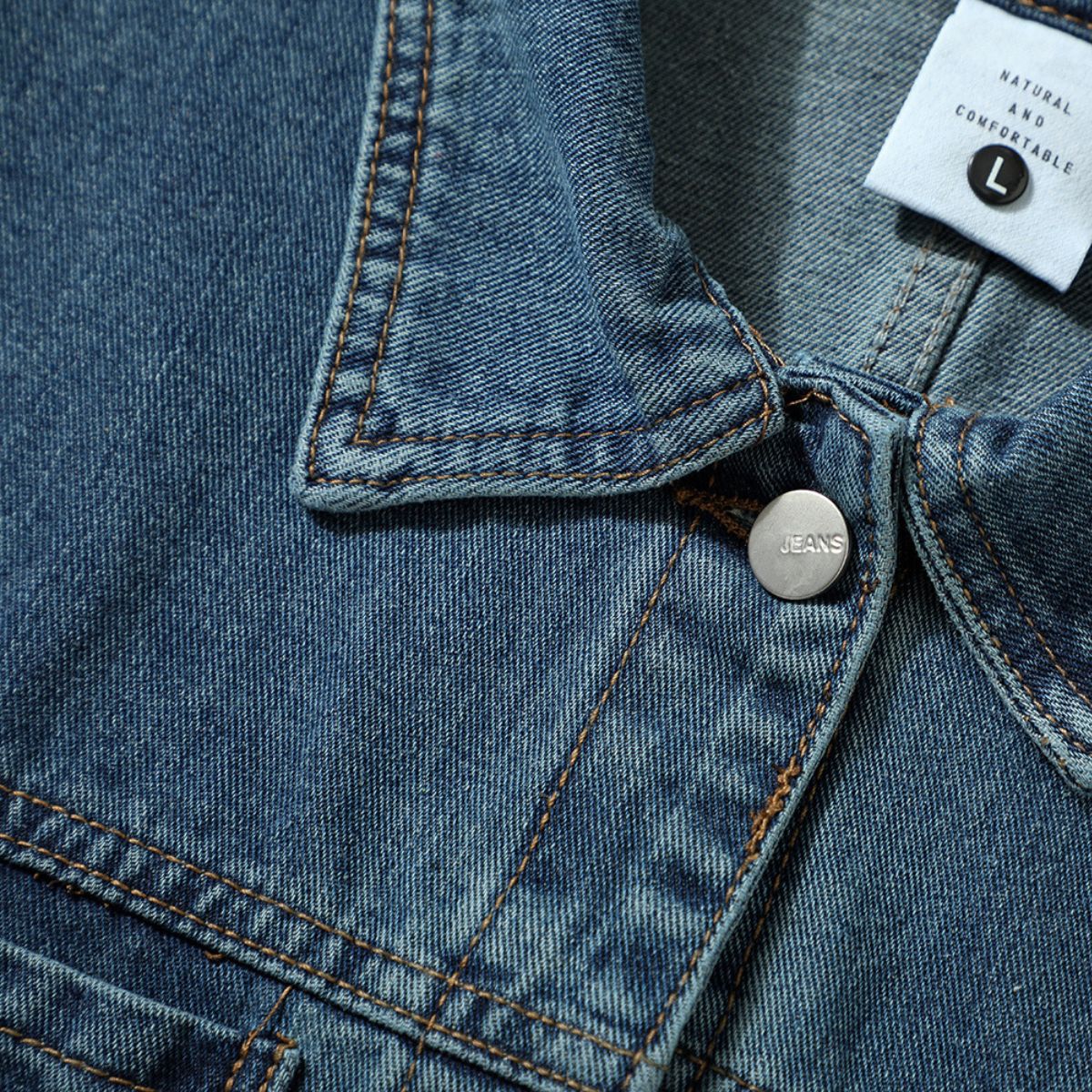 Classic Blue Washed Denim Vest