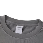 Camiseta destructiva de peso pesado con borde crudo de 10 oz