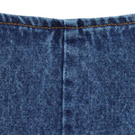 Shorts vaqueros con mariposas bordadas y adornados con perlas