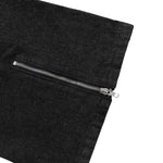 Vintage Black Zip Hem Slim Flare Jeans