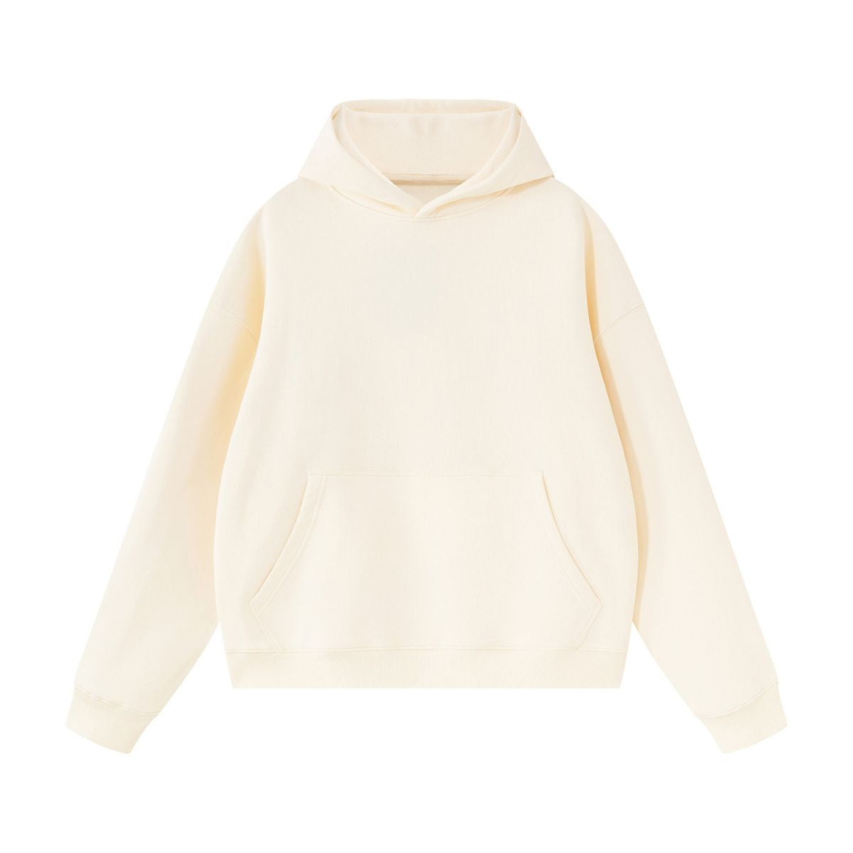 Cotton Structured French Terry Boxy Hoodie