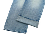Medium Blue 3D-Whisker Baggy Jeans