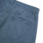 Pantalones de algodón con pierna ancha y color liso