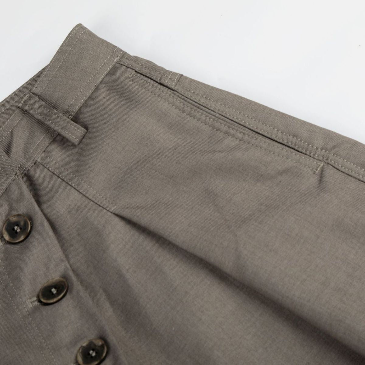 Old Money Pleated Button Detail Wide Leg Trousers