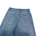 Retro Wash Ripped Wide Leg Denim Jeans