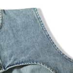 Washed Cut-Out Denim Vest