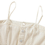 Falda vaquera con bordado de perlas y lavado vintage