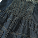 Sweetheart-Neck Strappy Denim Maxi Dress