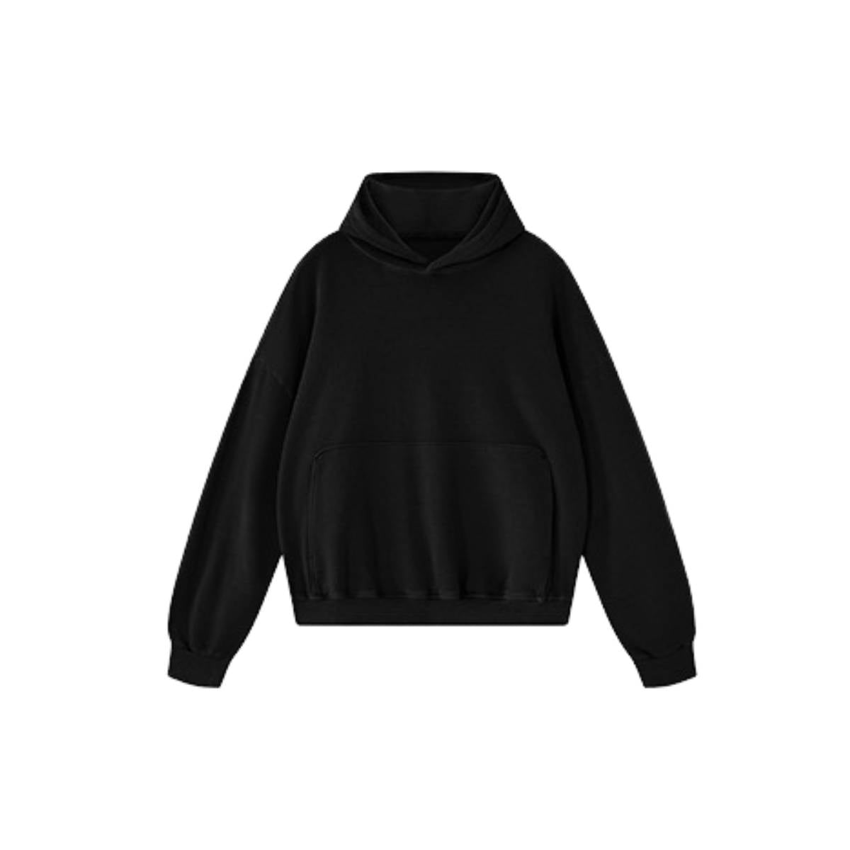 Sudadera con capucha pesada de color sólido