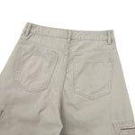 Washed Wrinkled Barrel with Zipper Pockets Cargo Pants