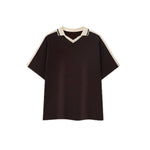 Vintage Waffle Colorblock Boxy Fit Heavyweight Polo T-Shirt