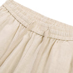 Solid Tint Linen-Blend Barrel Pants
