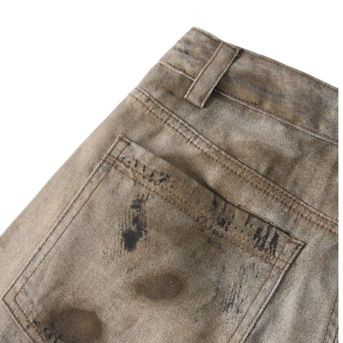 Muddy Wash Denim Texture Loose-Fit Jeans