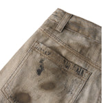 Muddy Wash Denim Texture Loose-Fit Jeans