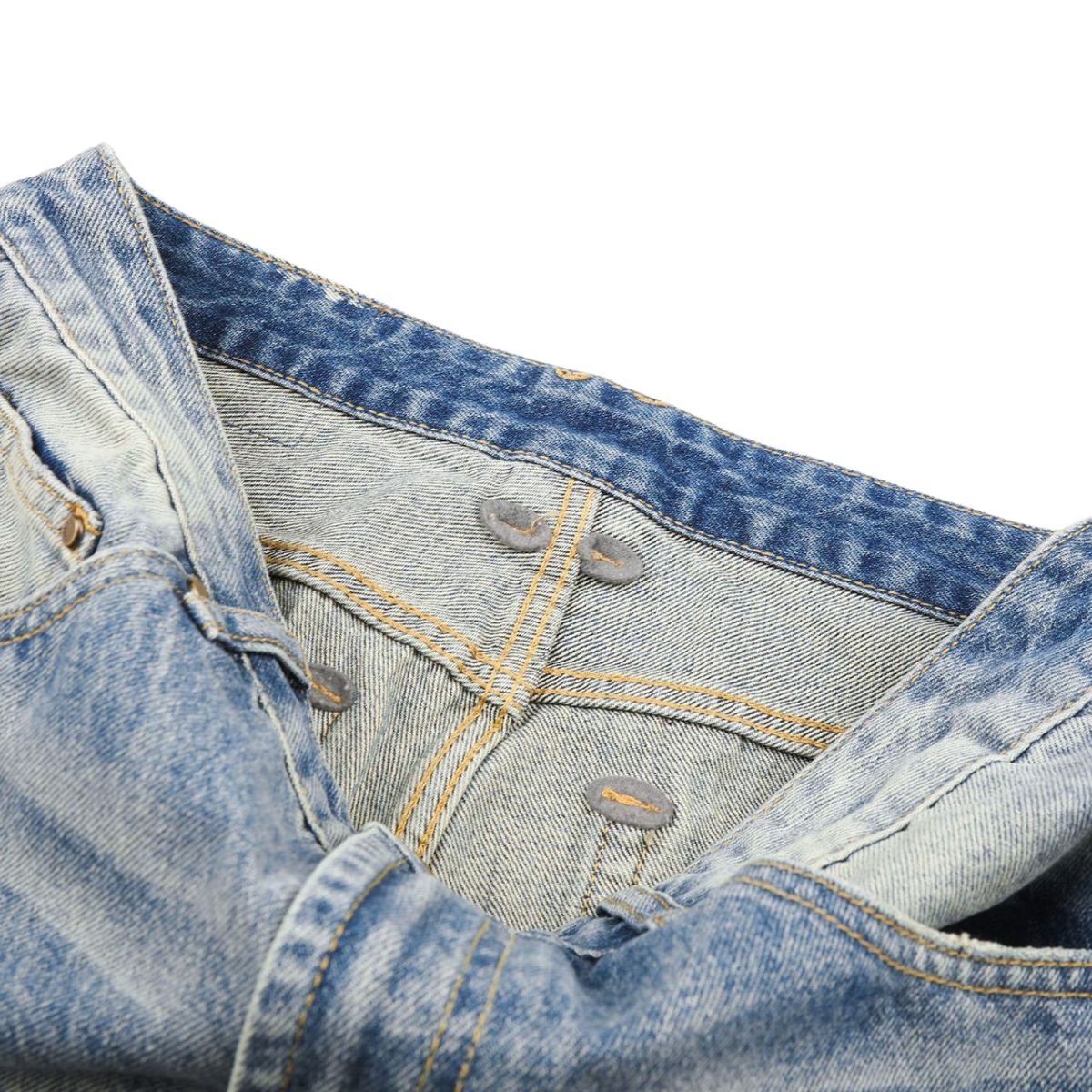 Vintage Washed Whiskered Flared Jeans