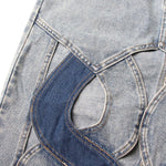 Women's Cut-Out Denim Midi Skirt