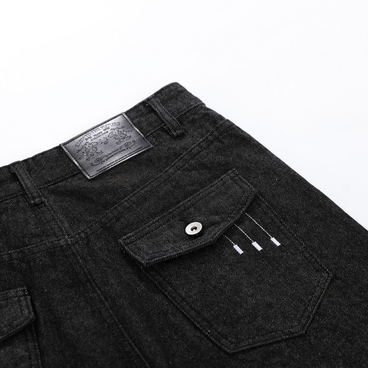 Vintage Raw Denim Wide Flare Jeans
