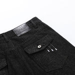 Vintage Raw Denim Wide Flare Jeans