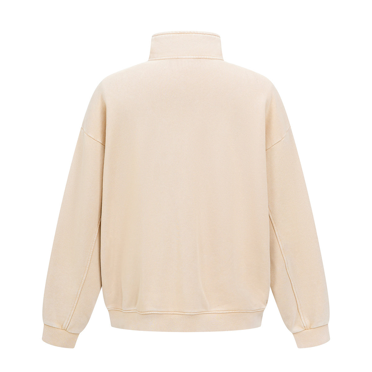 Distressed Wash Comfort Zip Pullover Sweatshirt