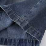 Ripped Patchwork Camo Denim Bermuda Shorts