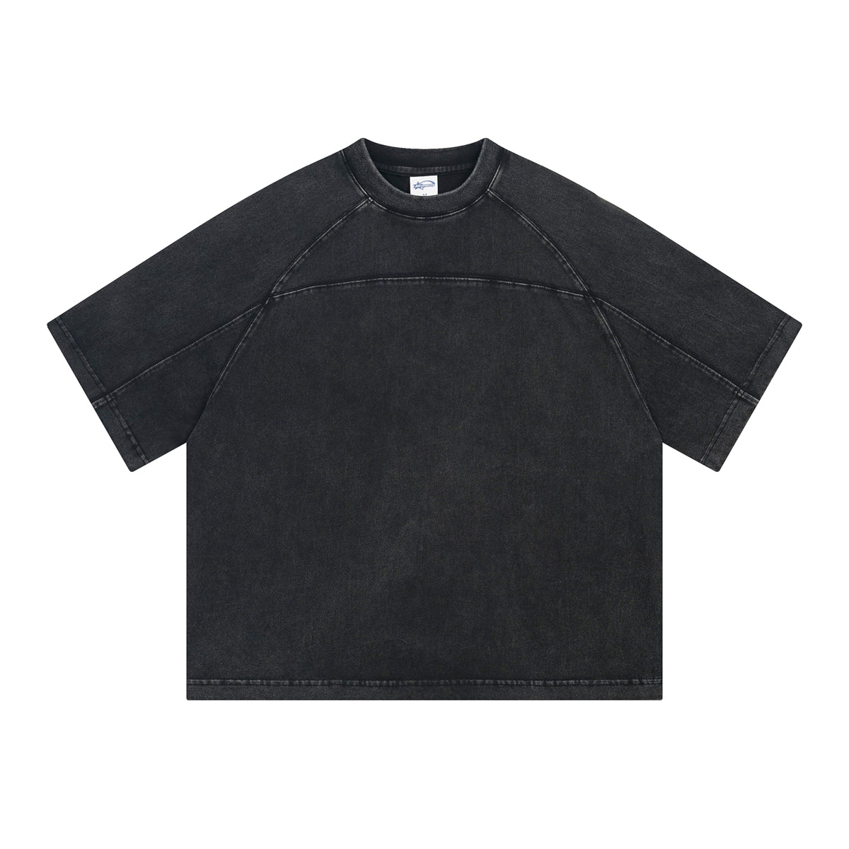 Camiseta vintage de algodón con patchwork lavado de 8.55 oz