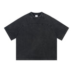 Camiseta vintage de algodón con patchwork lavado de 8.55 oz