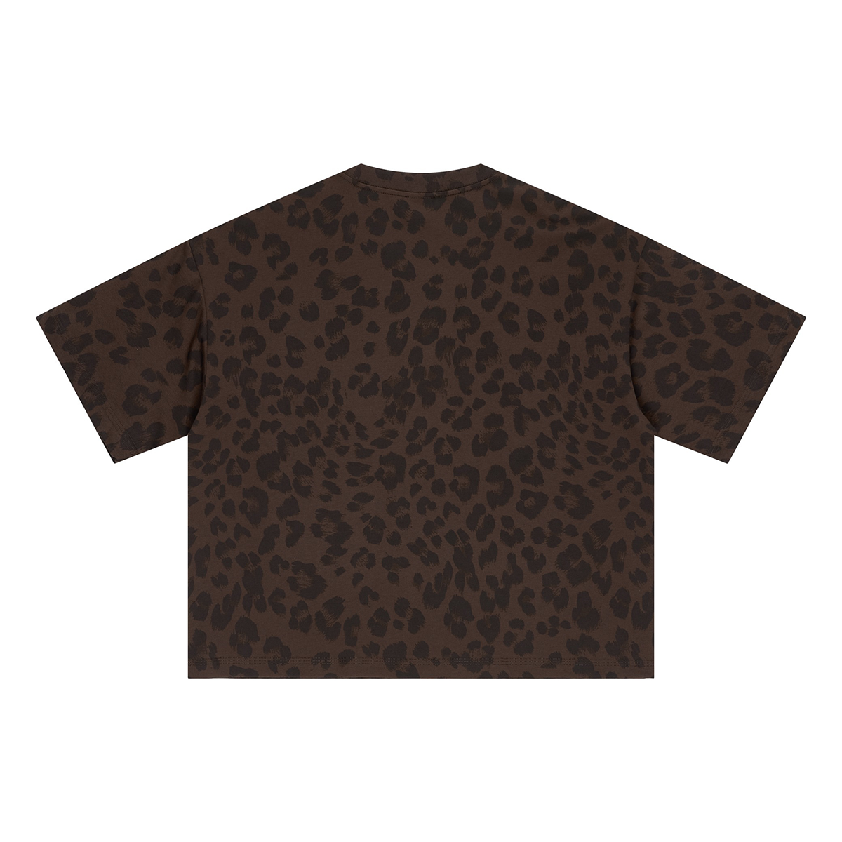 Leopard Print Oversized Short Sleeve Tee Shirt