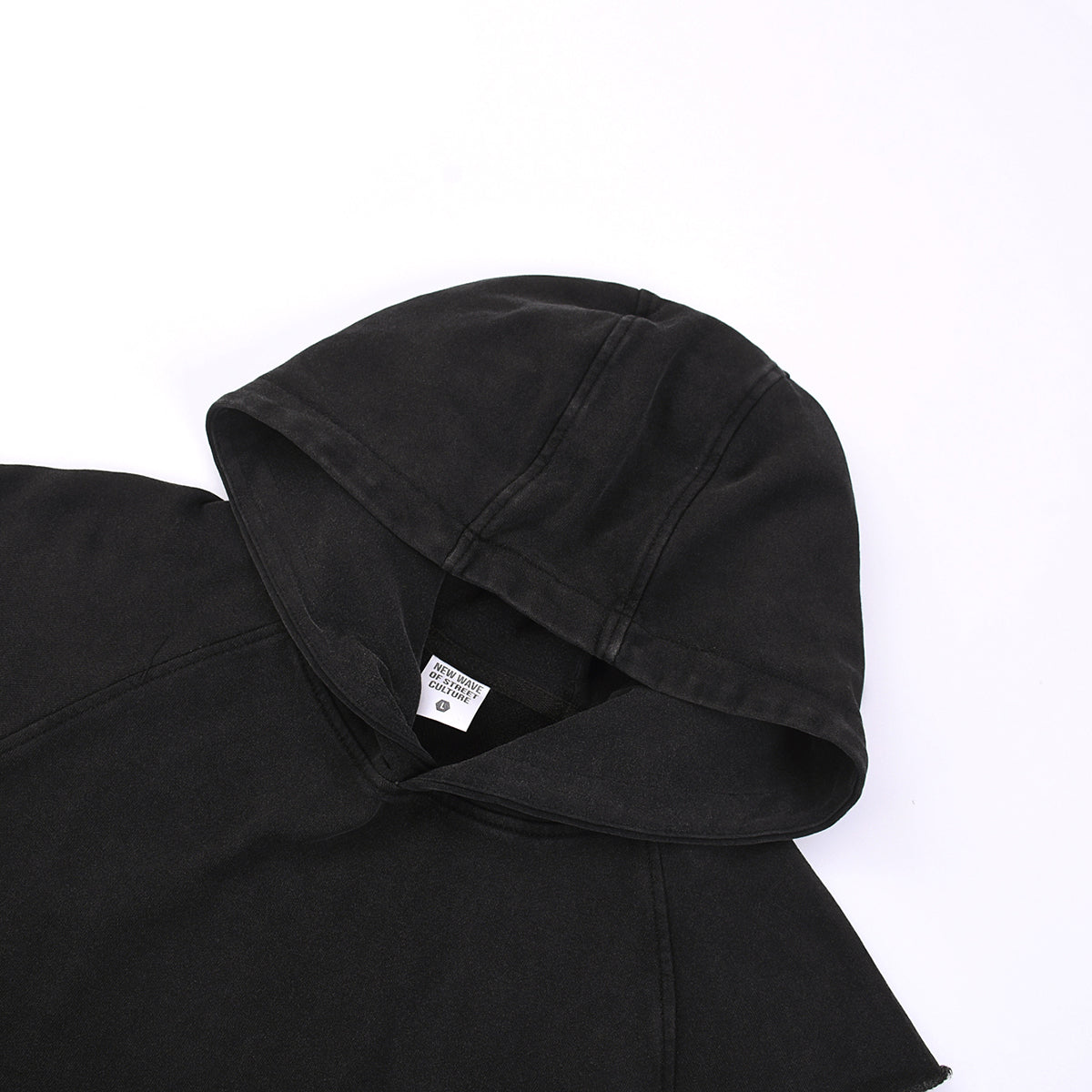 Raw Edge Sleeveless Muscle Hoodie