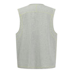 Contrast Stitching Sleeveless Crew Neck Casual Sport Tee