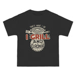 GRILL AND DRUNK Retro Graphic Tee-INNBLAC Fashion Apparel