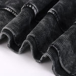 Stone-Washed Distressed Loose-Fit Sweatshirt